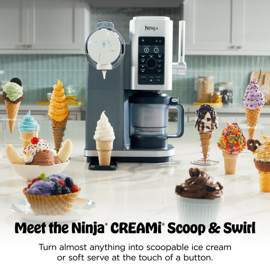 Soft Serve Ice Cream Maker with Scoop, Swirl & Frozen Treats